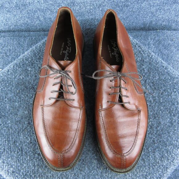 Vito Rufolo Mens Shoes‎ Size 11 Made In Italy Brown Leather Split Oxford Sharp - Picture 3 of 10